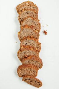 sliced banana bread